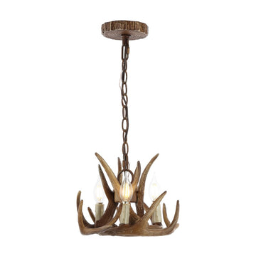 Rudolph Adjustable Resin Antler LED Chandelier